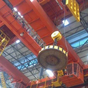 Planta de acero de modelo de control de calidad de acero acería Overhead grúa magnética que viaja